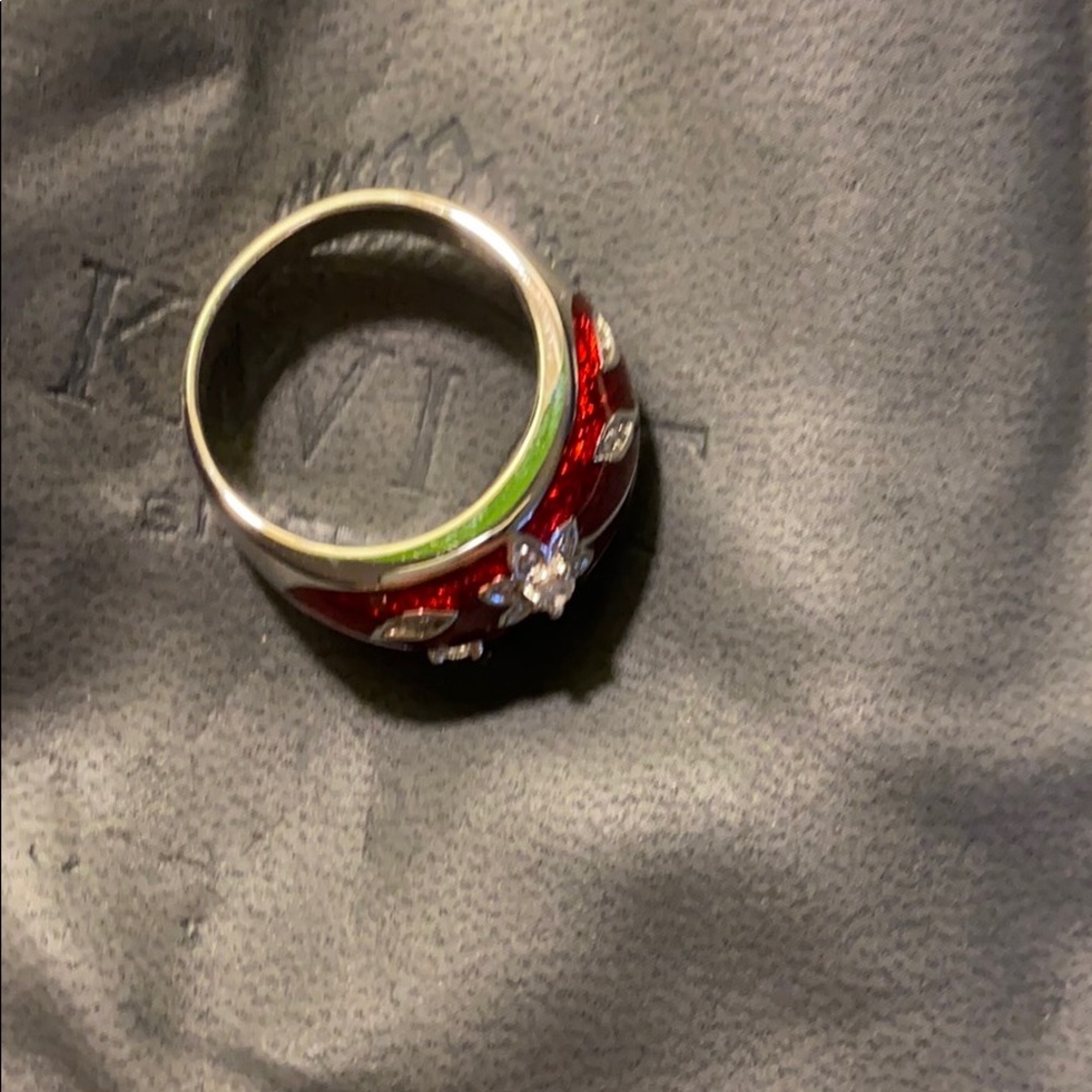 Red enameled ring